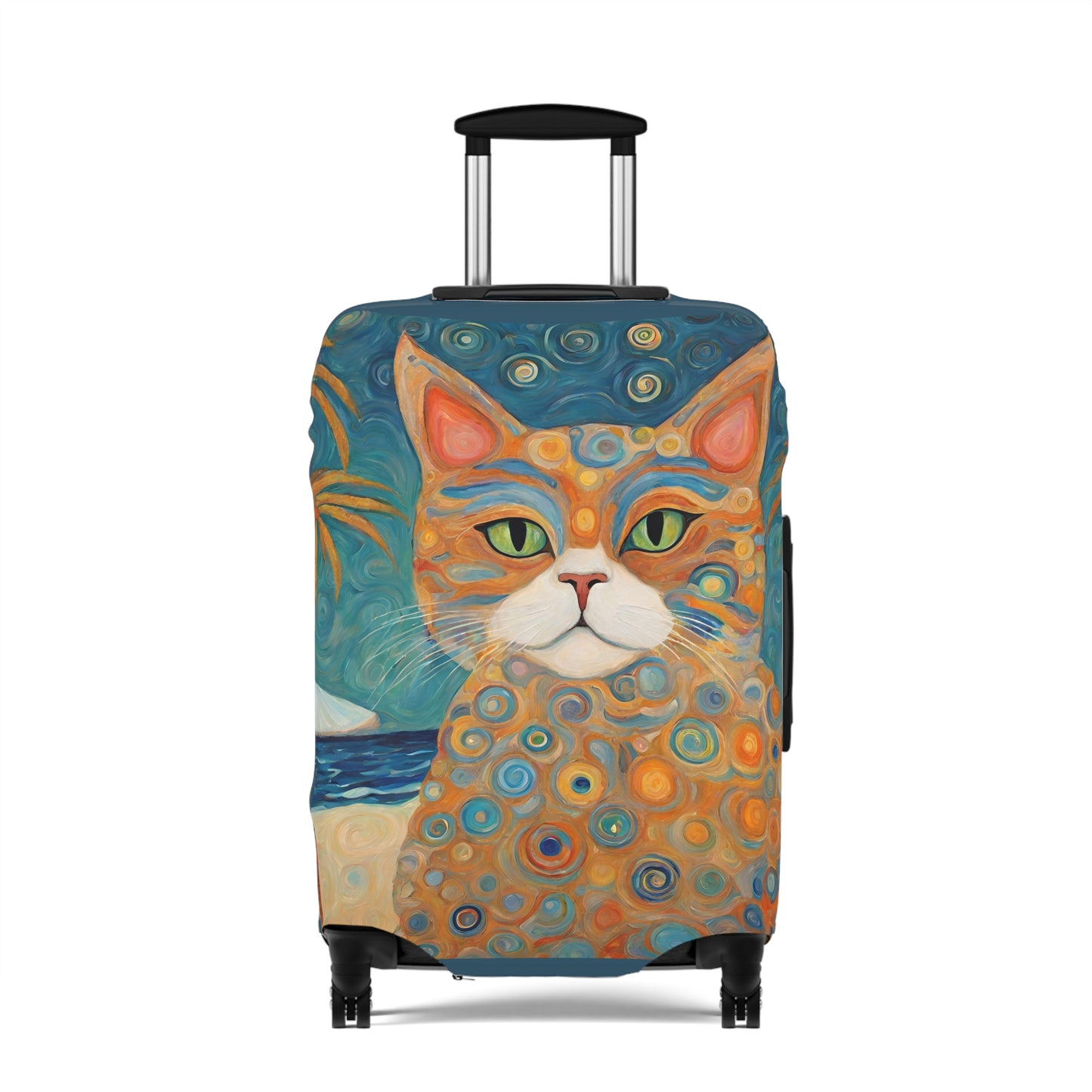 Beach Travel Cat Luggage Cover