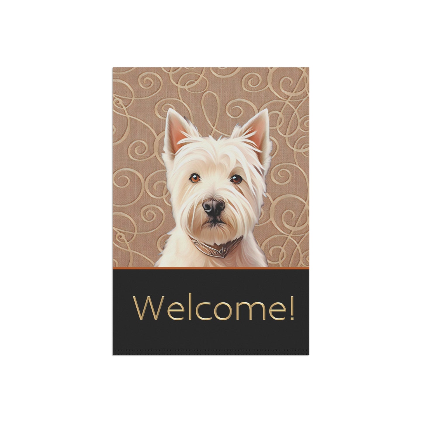 West Highland Terrier Westie Welcome 2-Sided Garden & House Flag/Banner