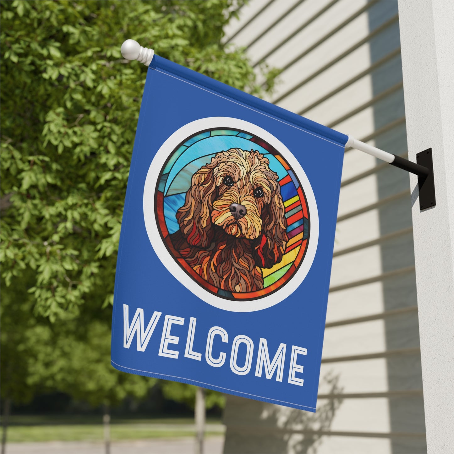 Cockapoo Welcome 2-Sided Garden & House Flag/Banner