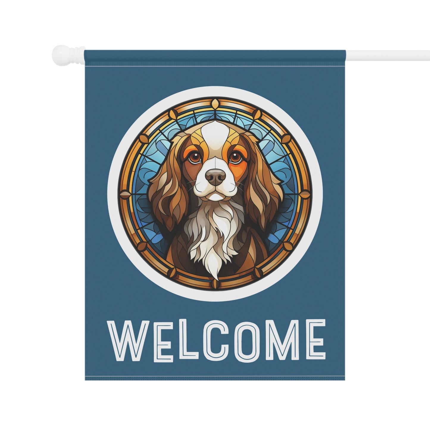 Cavalier King Charles Welcome 2-Sided Garden & House Flag/Banner