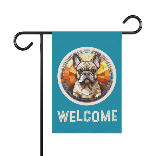 French Bulldog Welcome 2-Sided Garden & House Flag/Banner
