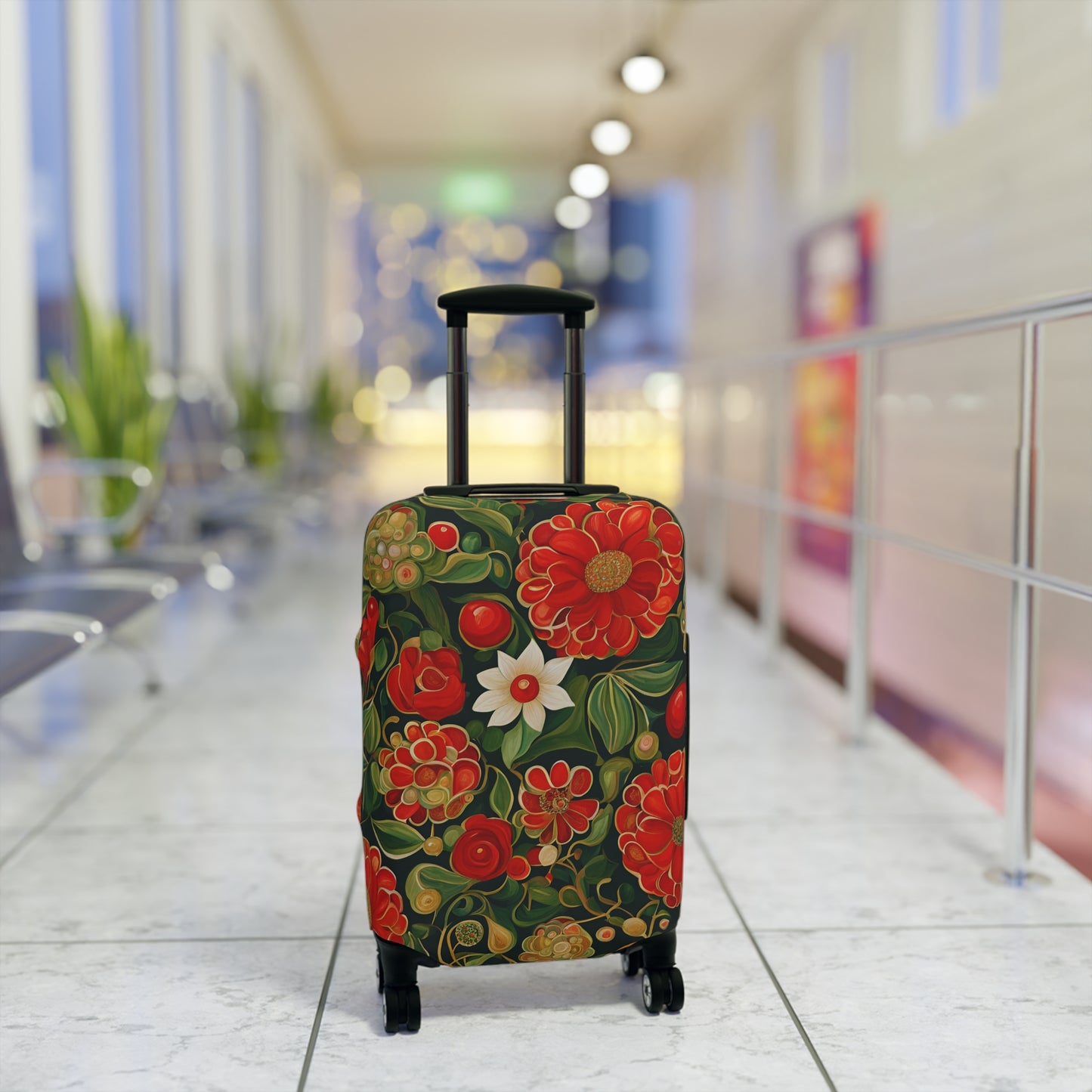 December Flowers Luggage Cover