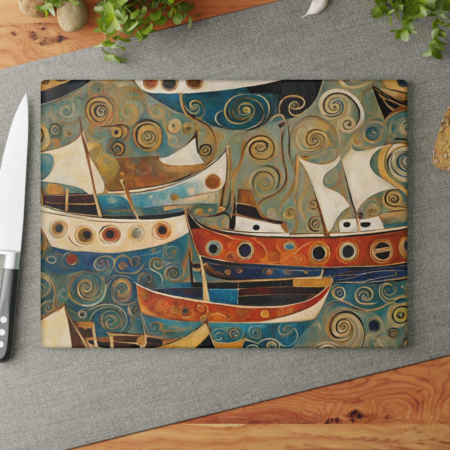 The Harbor Tempered Glass Cutting Board