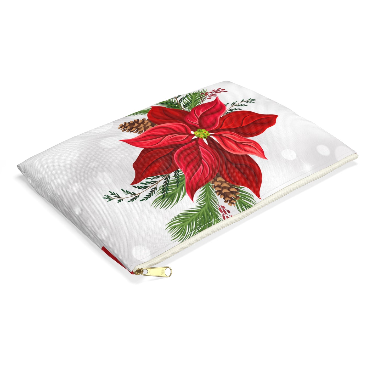 Big Poinsettia Accessory Pouch