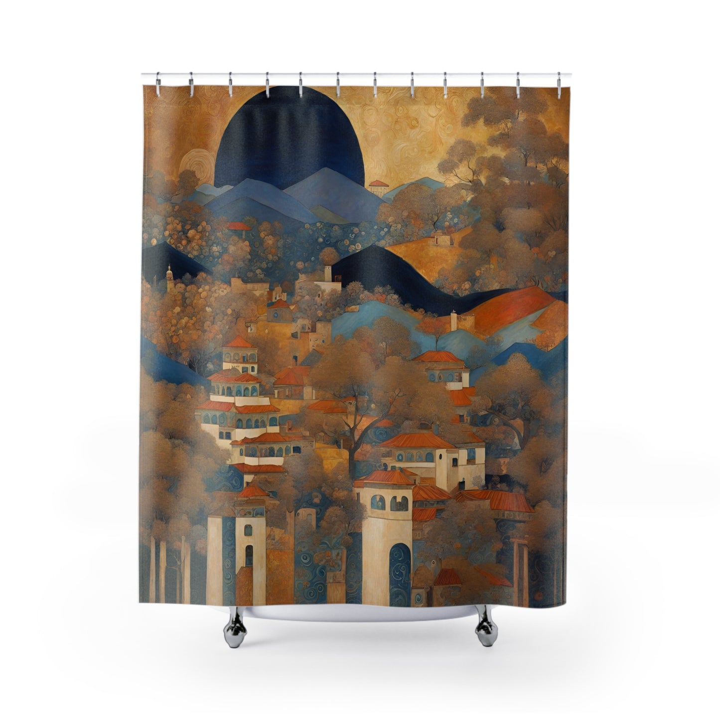 Moon Rising Polyester Shower Curtain