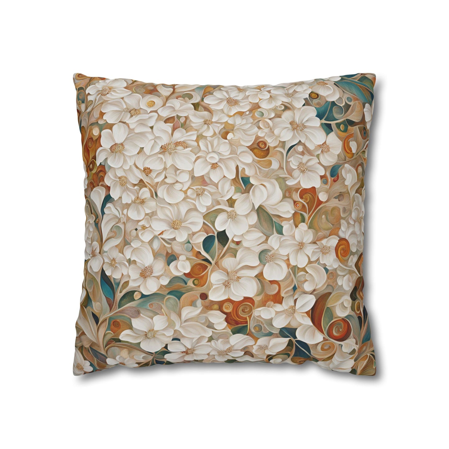 Gretta Floral Square Poly Canvas Pillowcase