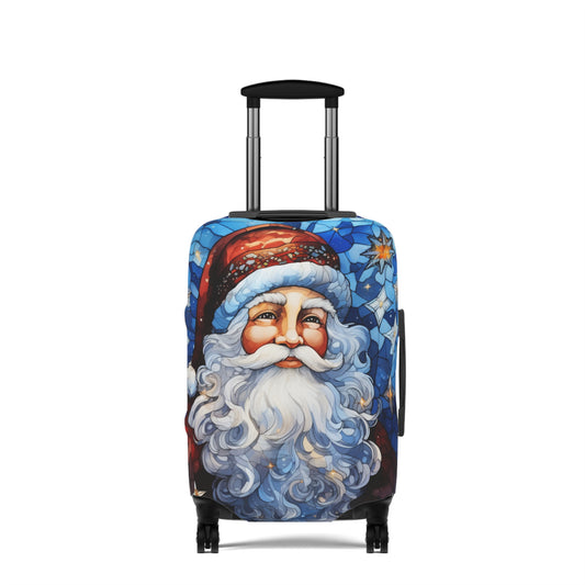 Stained Glass Santa Luggage Cover