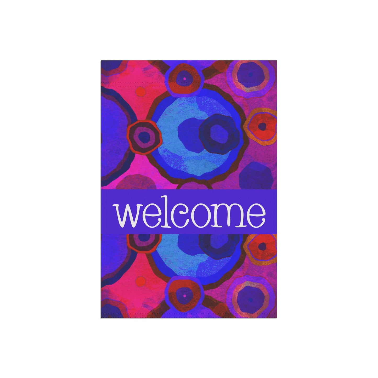 Polanco Bright Abstract Welcome 2-Sided Garden & House Flag/Banner