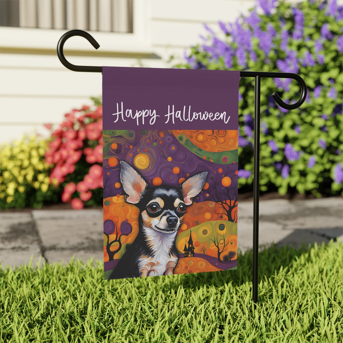 Chihuahua Happy Halloween 2-Sided Garden & House Flag/Banner