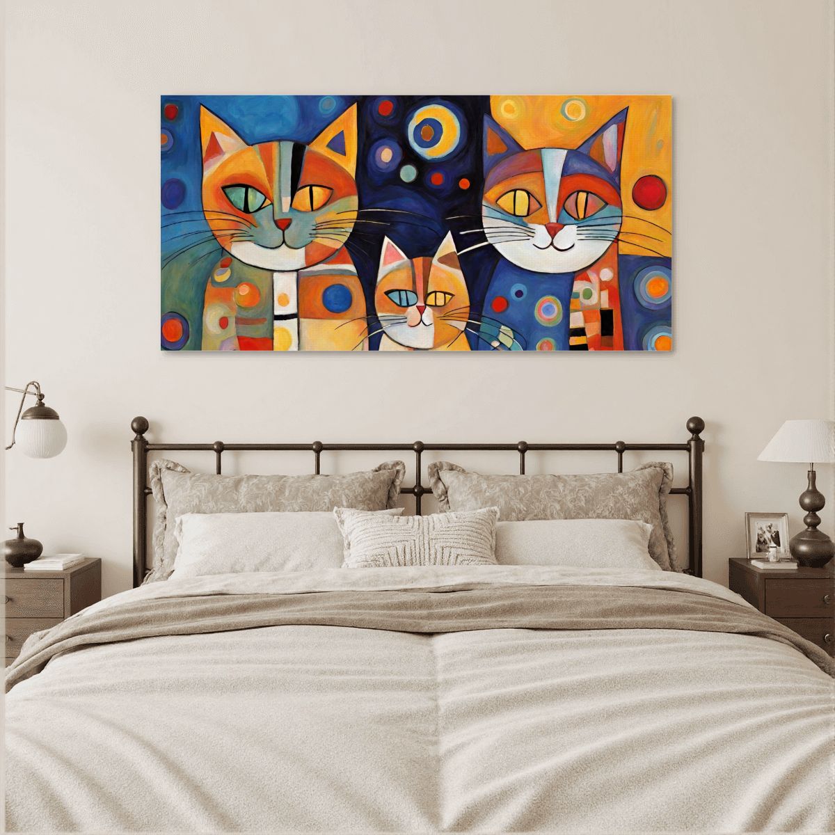 60" x 30" Printed Canvas Fabric Wall Art - No Frame (Made in USA)