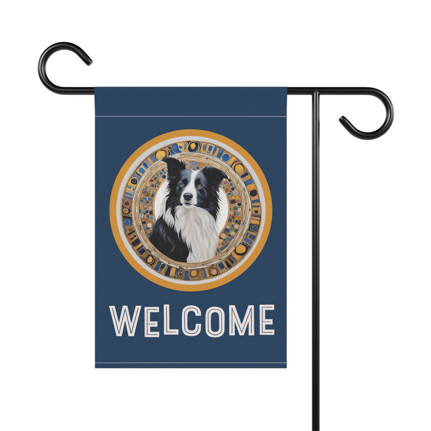 Border Collie Welcome 2-Sided Garden & House Flag/Banner