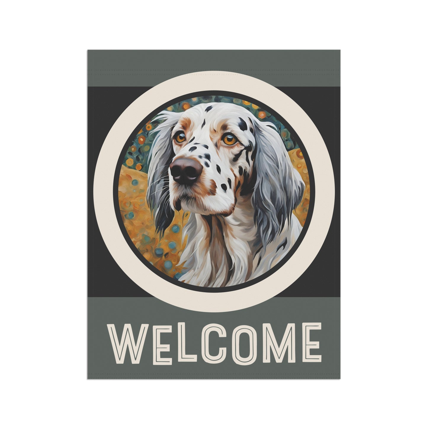 English Setter Welcome 2-Sided Garden & House Flag/Banner