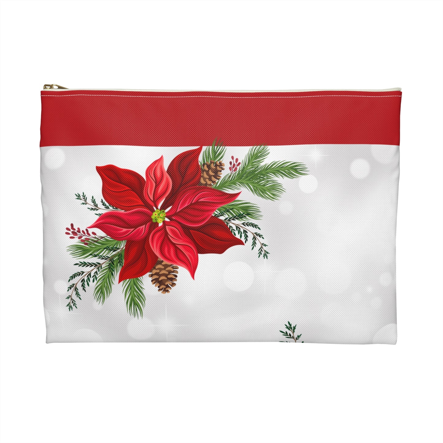 Big Poinsettia Accessory Pouch