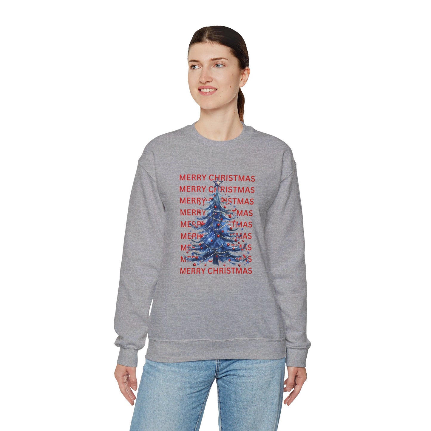 Patriotic Merry Christmas Unisex Heavy Blend™ Crewneck Sweatshirt