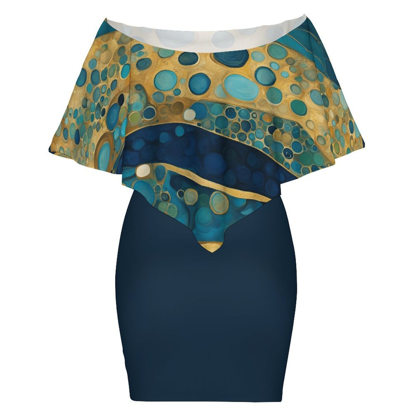 Ocean Women's Off-shoulder Shawl Dress