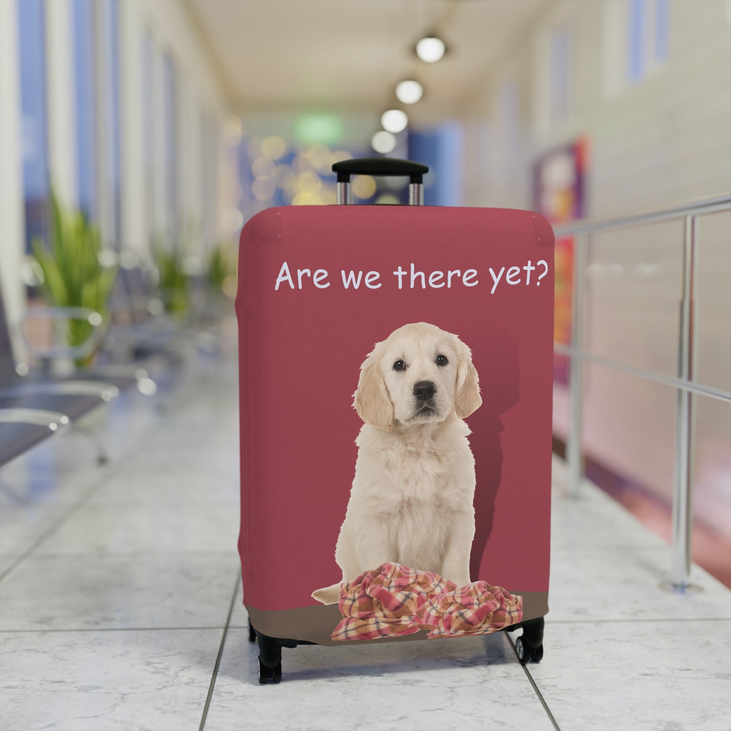 Golden Retriever Are We There yet? Luggage Cover