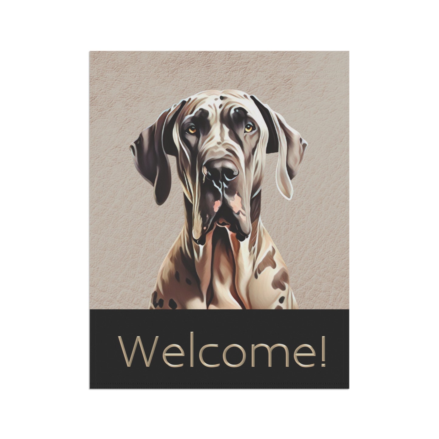 Great Dane Welcome 2-Sided Garden & House Flag/Banner