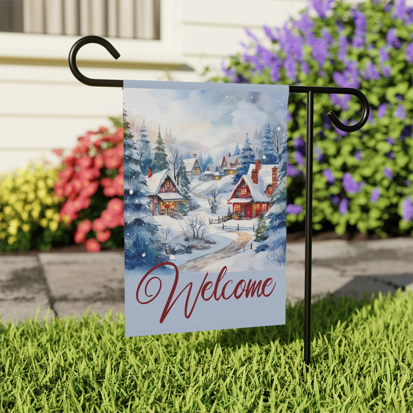 Holiday Home Welcome 2-Sided Garden & House Flag/Banner