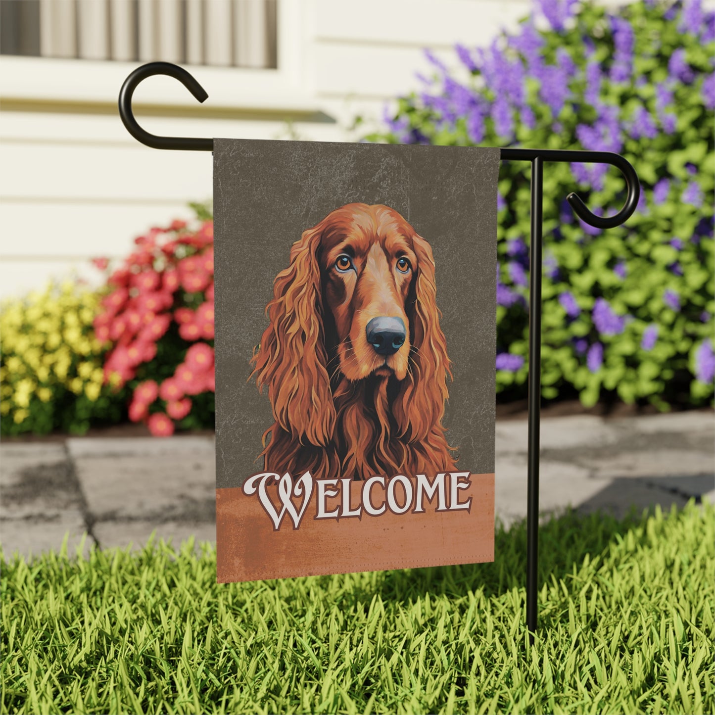 Irish Setter Welcome 2-Sided Garden & House Flag/Banner