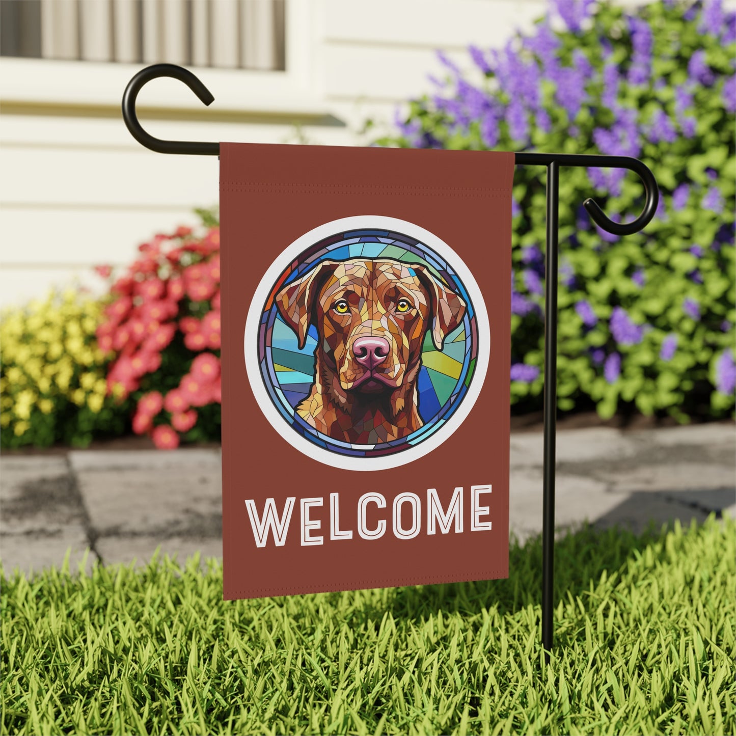 Chesapeake Bay Retriever Welcome 2-Sided Garden & House Flag/Banner