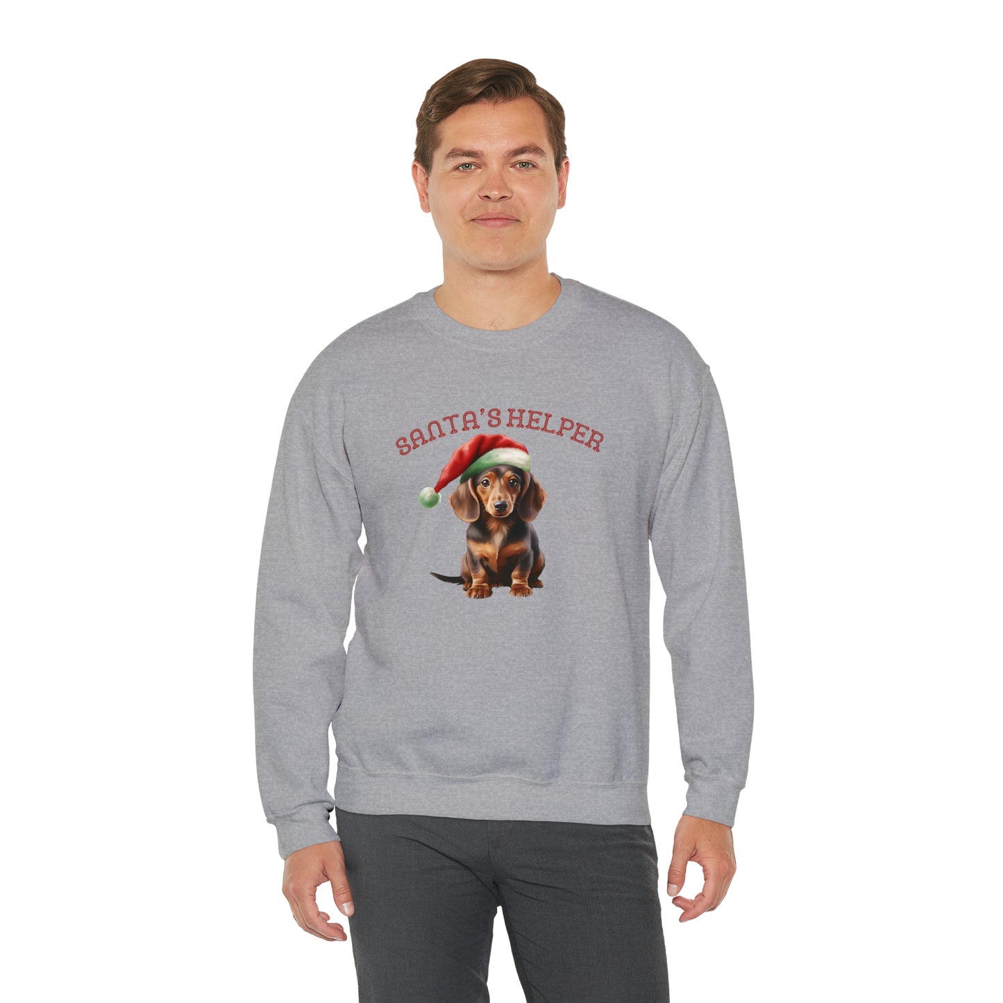 Dachshund Santa's Helper Unisex Heavy Blend™ Crewneck Sweatshirt