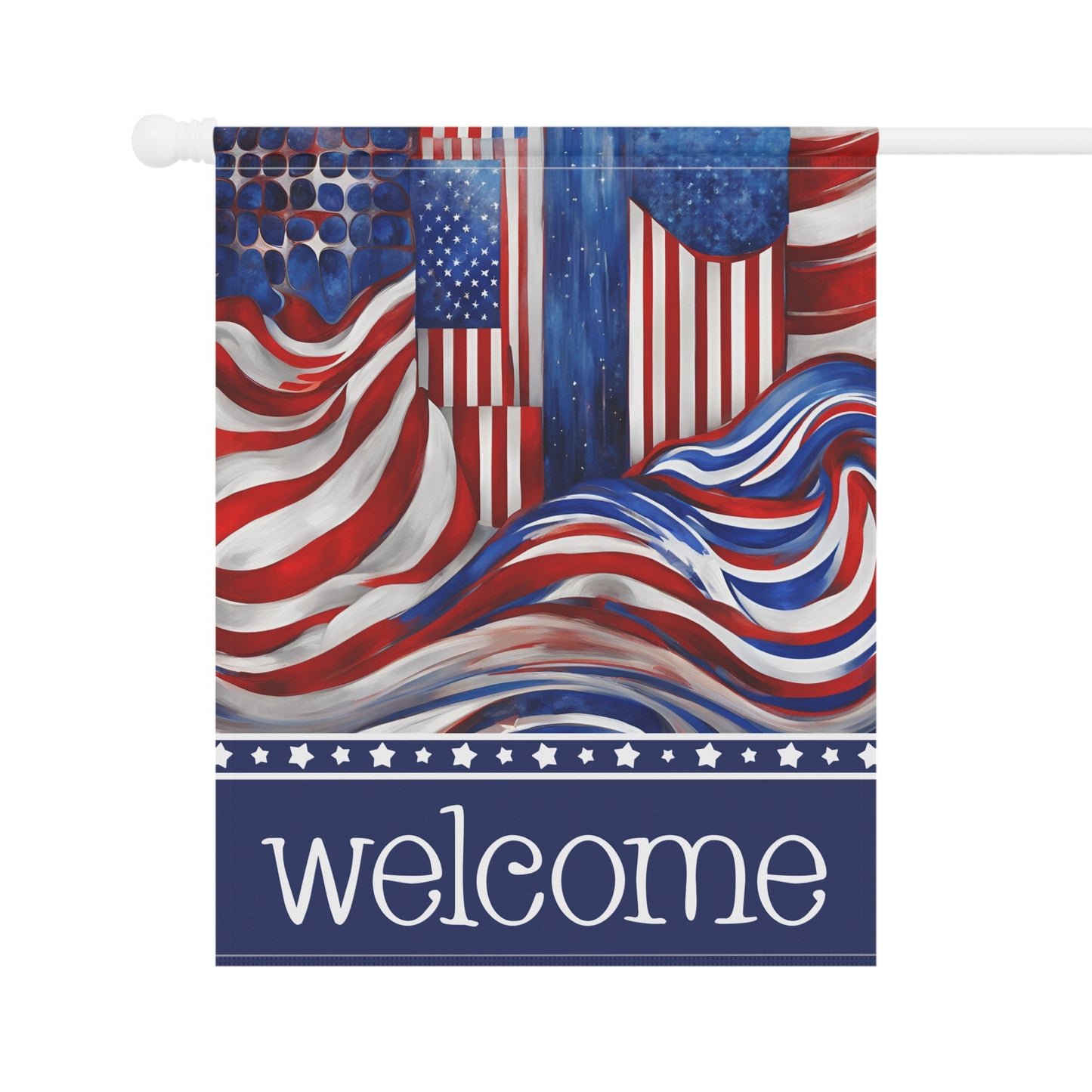 Old Glory Welcome 2-Sided Garden & House Flag/Banner