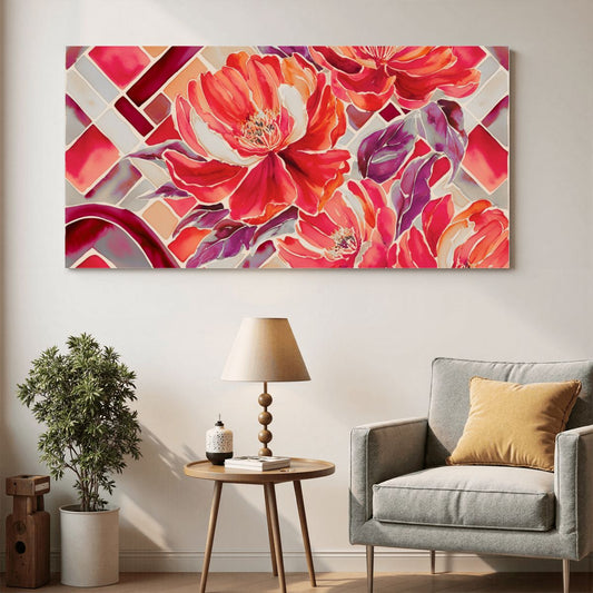 60" x 30" Printed Canvas Fabric Wall Art - No Frame (Made in USA)