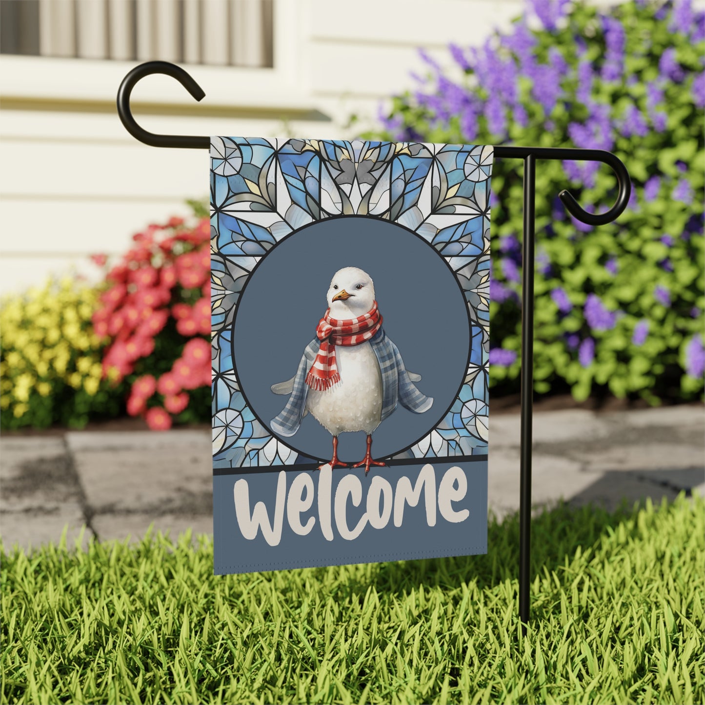 Winter Bird Welcome 2-Sided Garden & House Flag/Banner