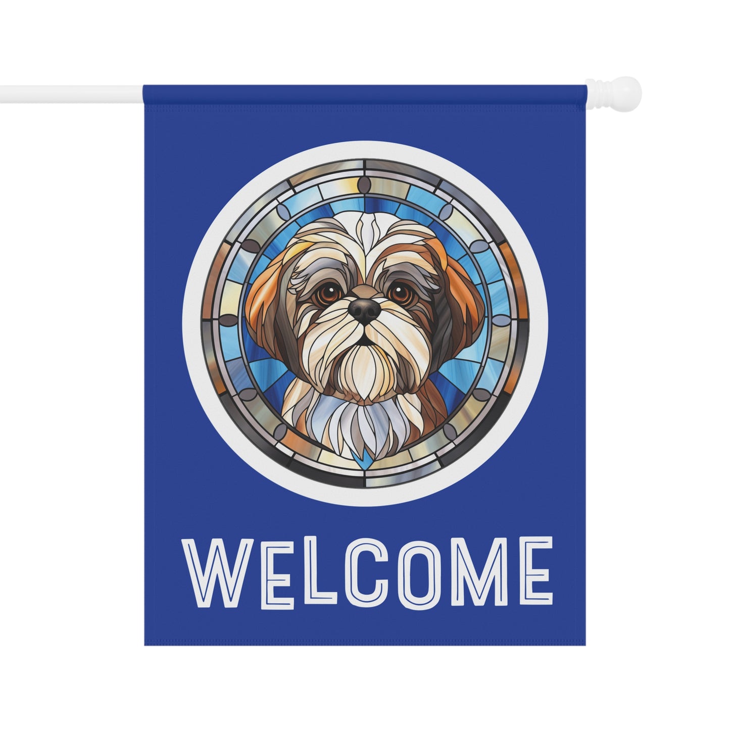 Shih Tzu Welcome 2-Sided Garden & House Flag/Banner