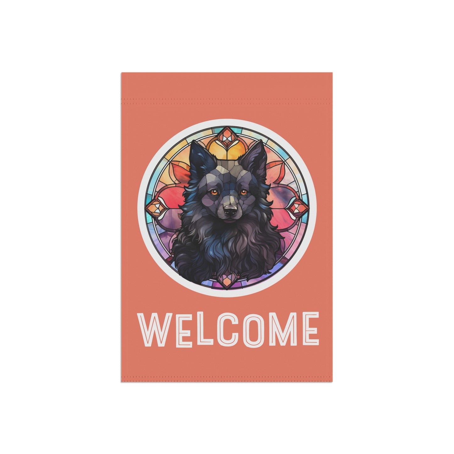 Schipperke Welcome 2-Sided Garden & House Flag/Banner