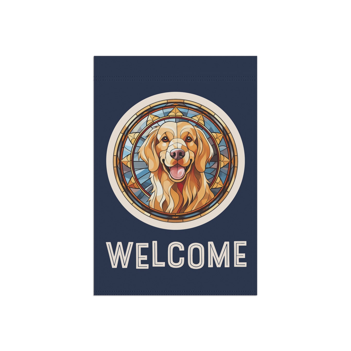 Golden Retriever Welcome 2-Sided Garden & House Flag/Banner