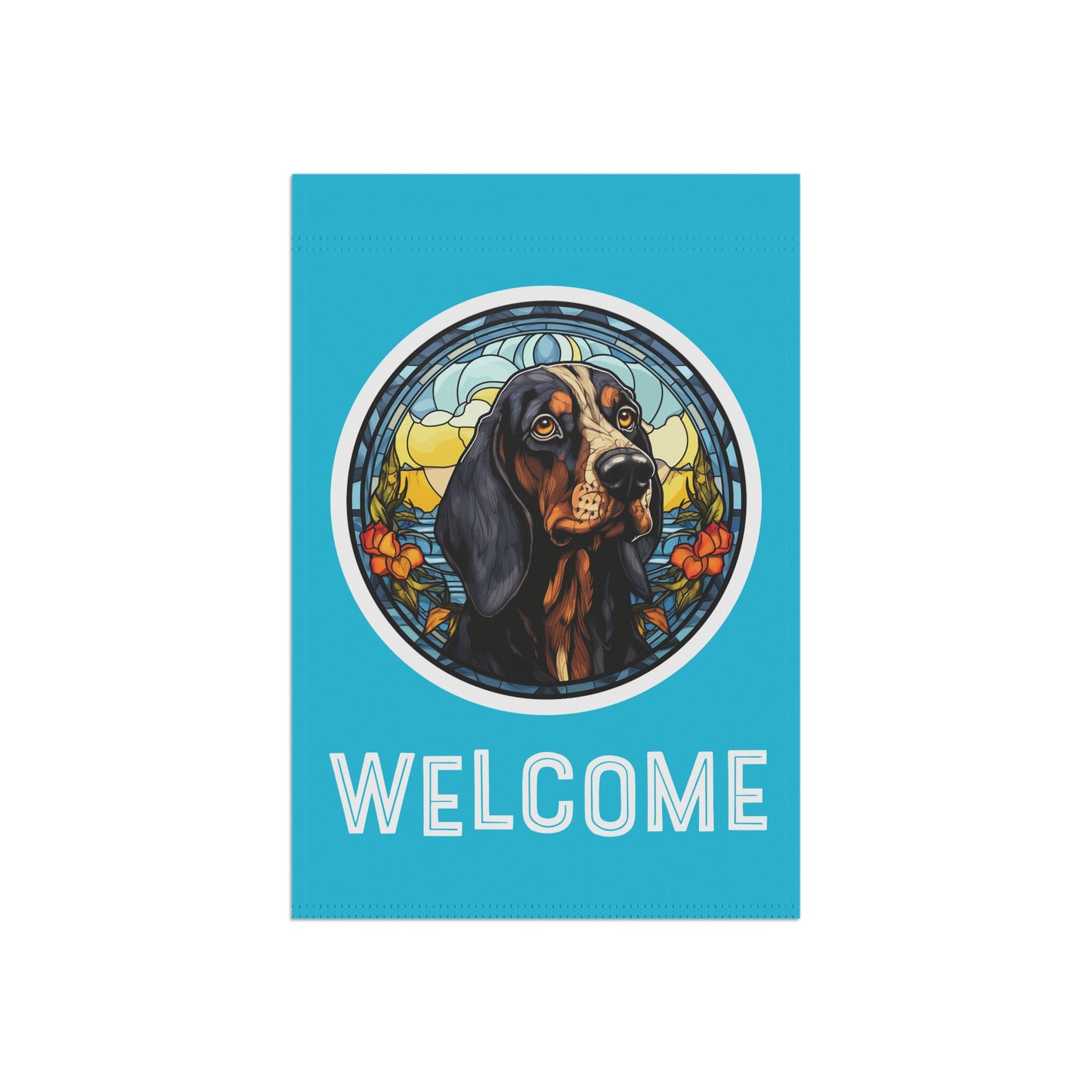 Bluetick Coonhound Welcome 2-Sided Garden & House Flag/Banner