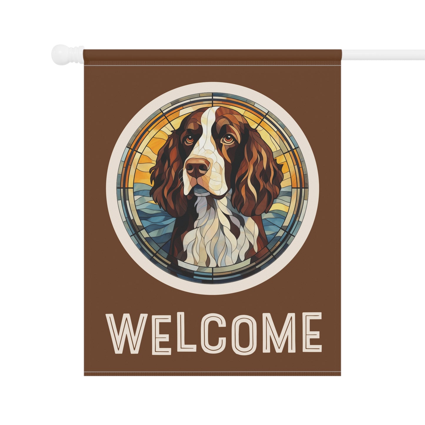 English Springer Spaniel Welcome 2-Sided Garden & House Flag/Banner