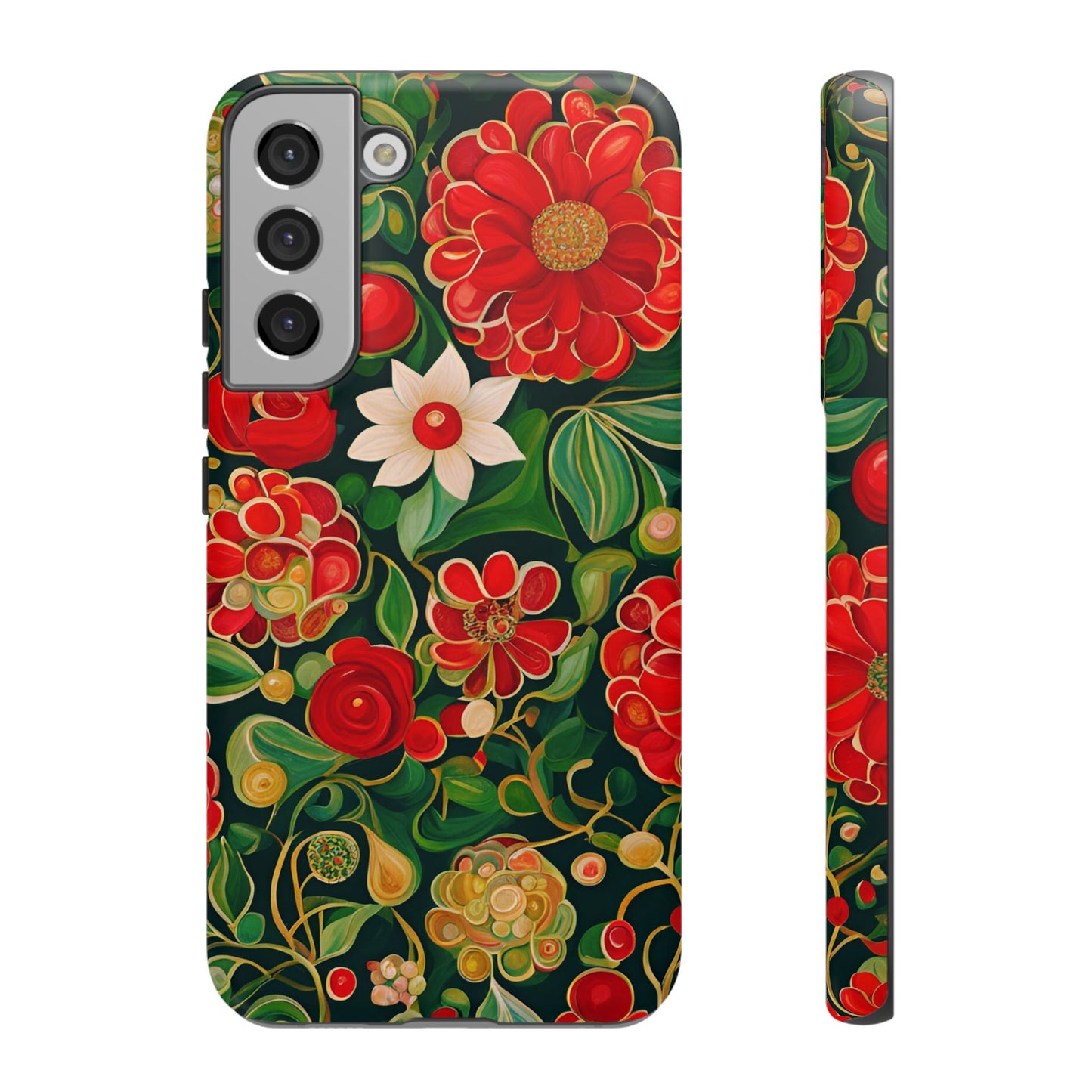 December Flowers iPhone Samsung Galaxy Google Pixel Tough Cases