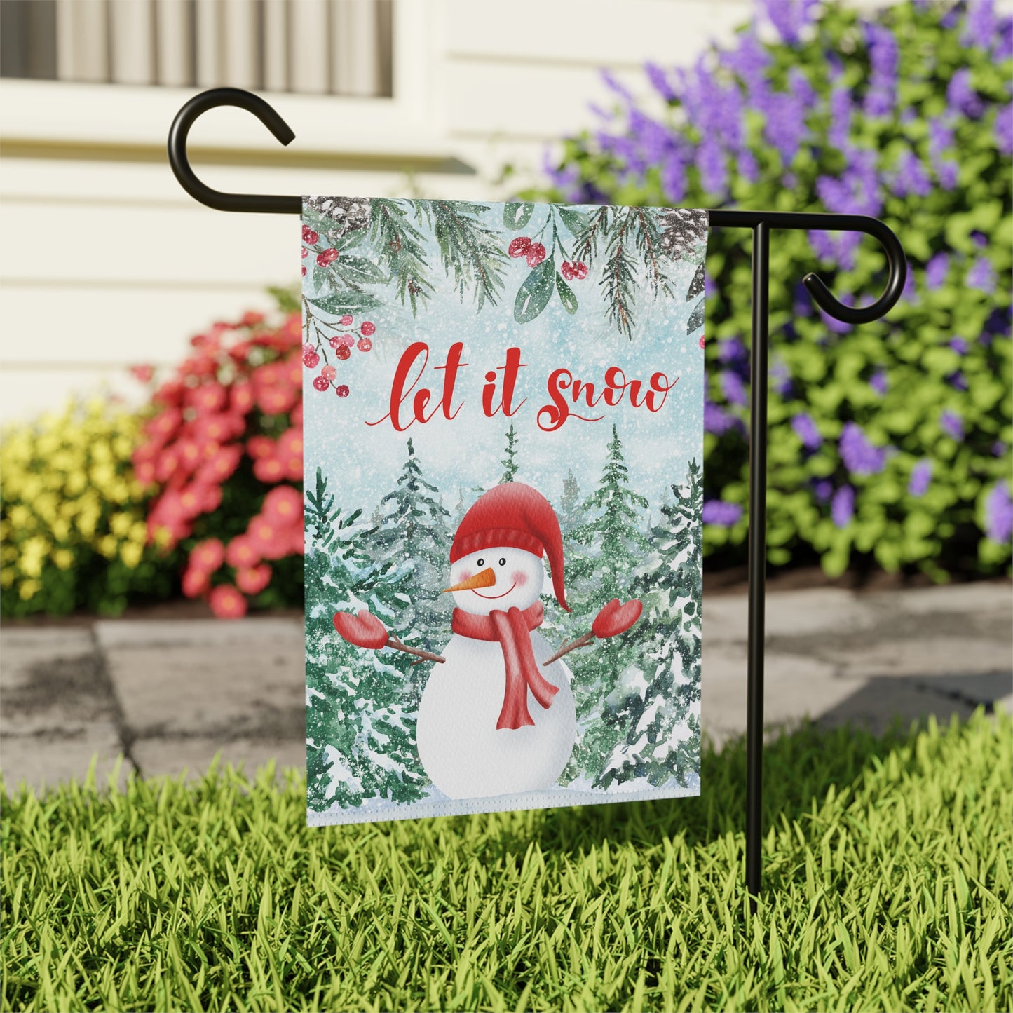 Let It Snowman 2-Sided Garden & House Banner