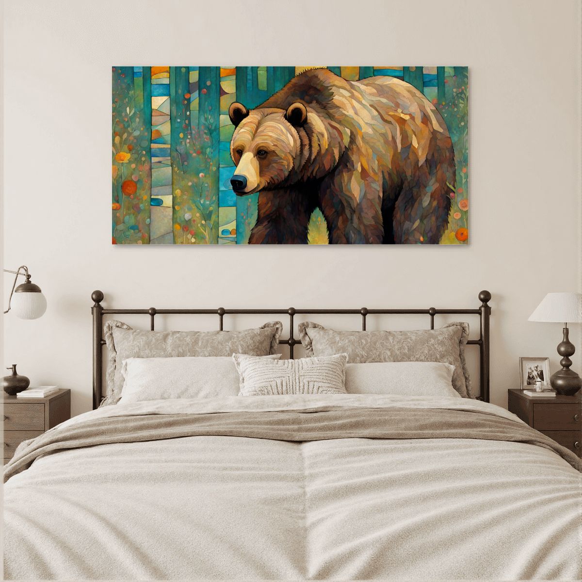 60" x 30" Printed Canvas Fabric Wall Art - No Frame (Made in USA)