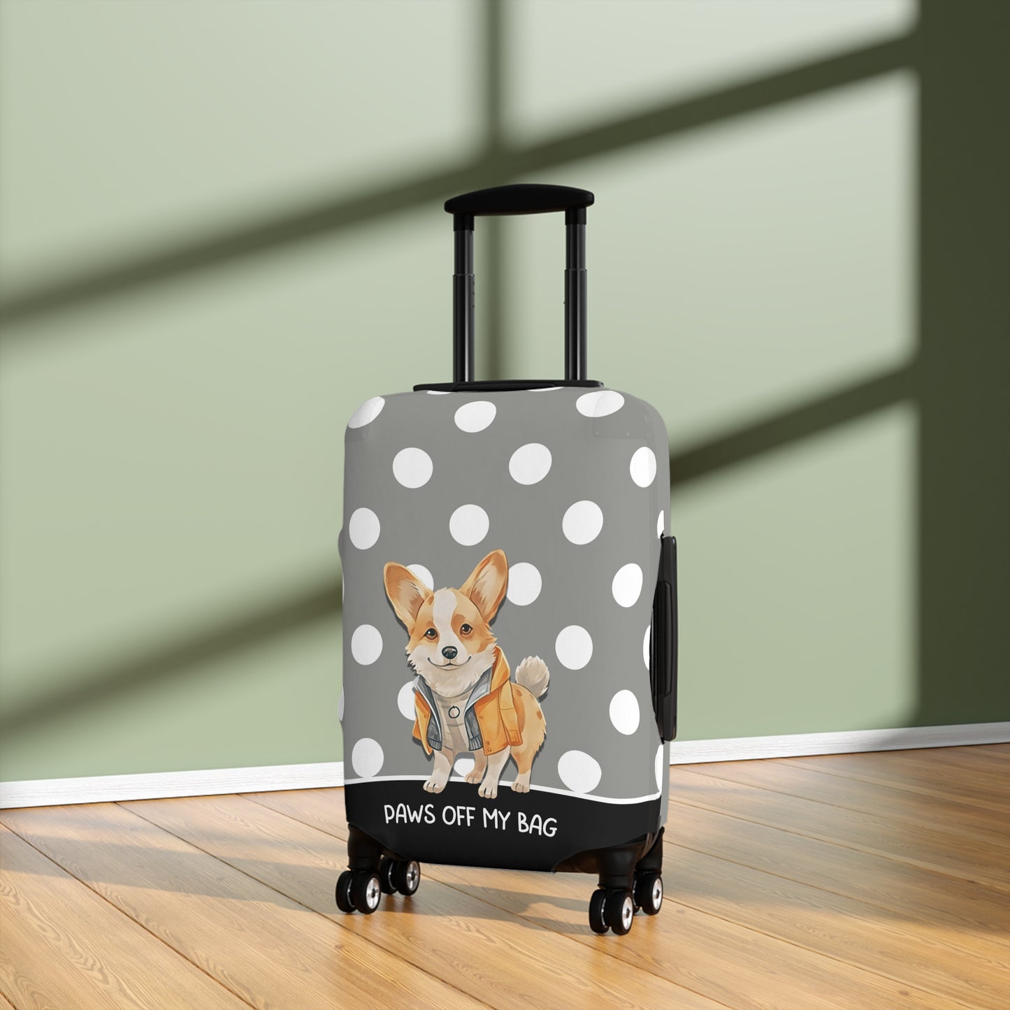 Corgi In Jacket Paws Off My Bag Luggage Cover