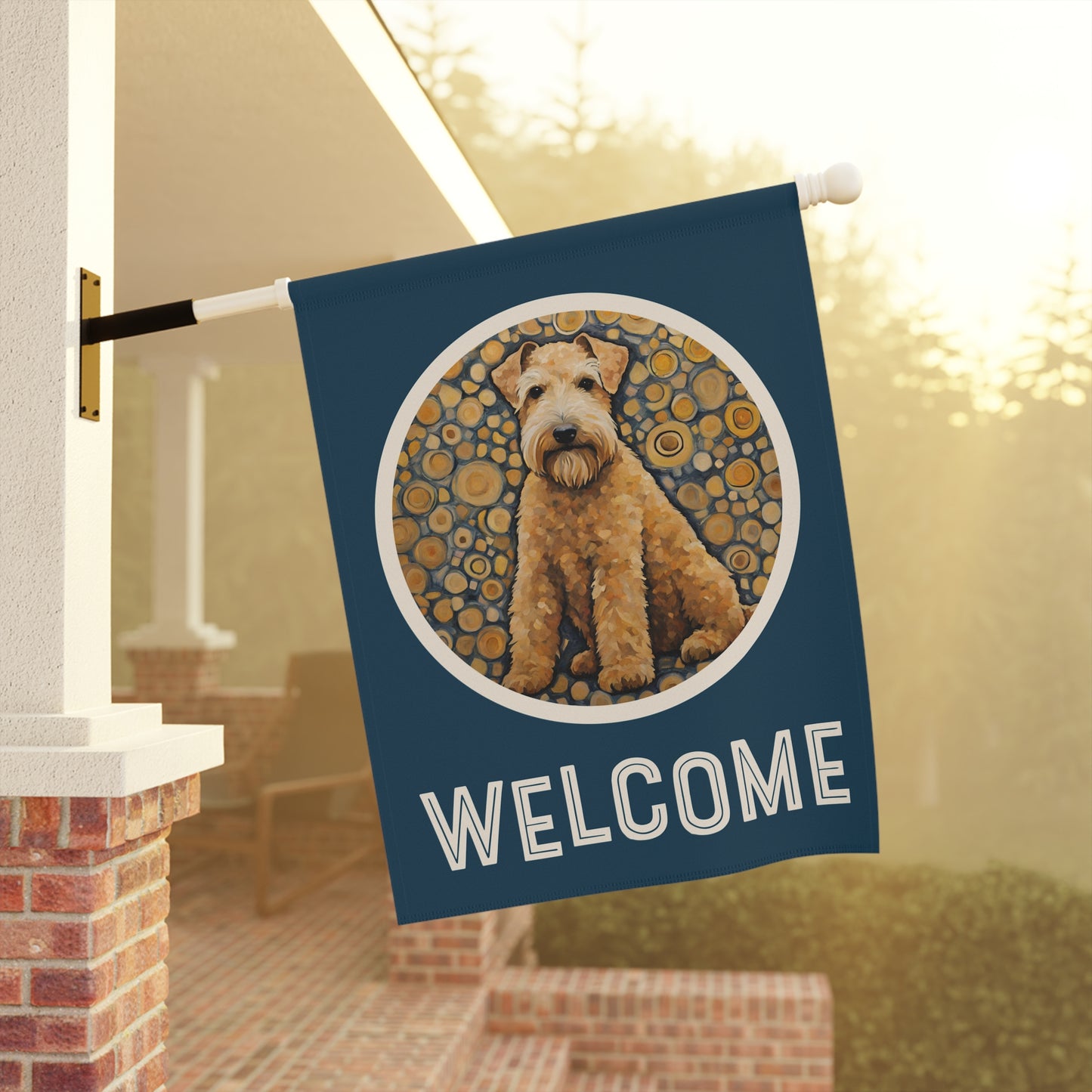 Lakeland Terrier Welcome 2-Sided Garden & House Flag/Banner