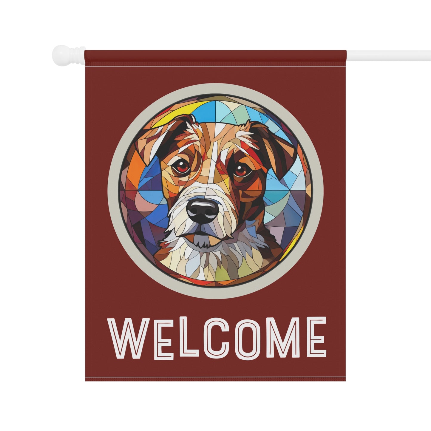 Russell Terrier Welcome 2-Sided Garden & House Flag/Banner