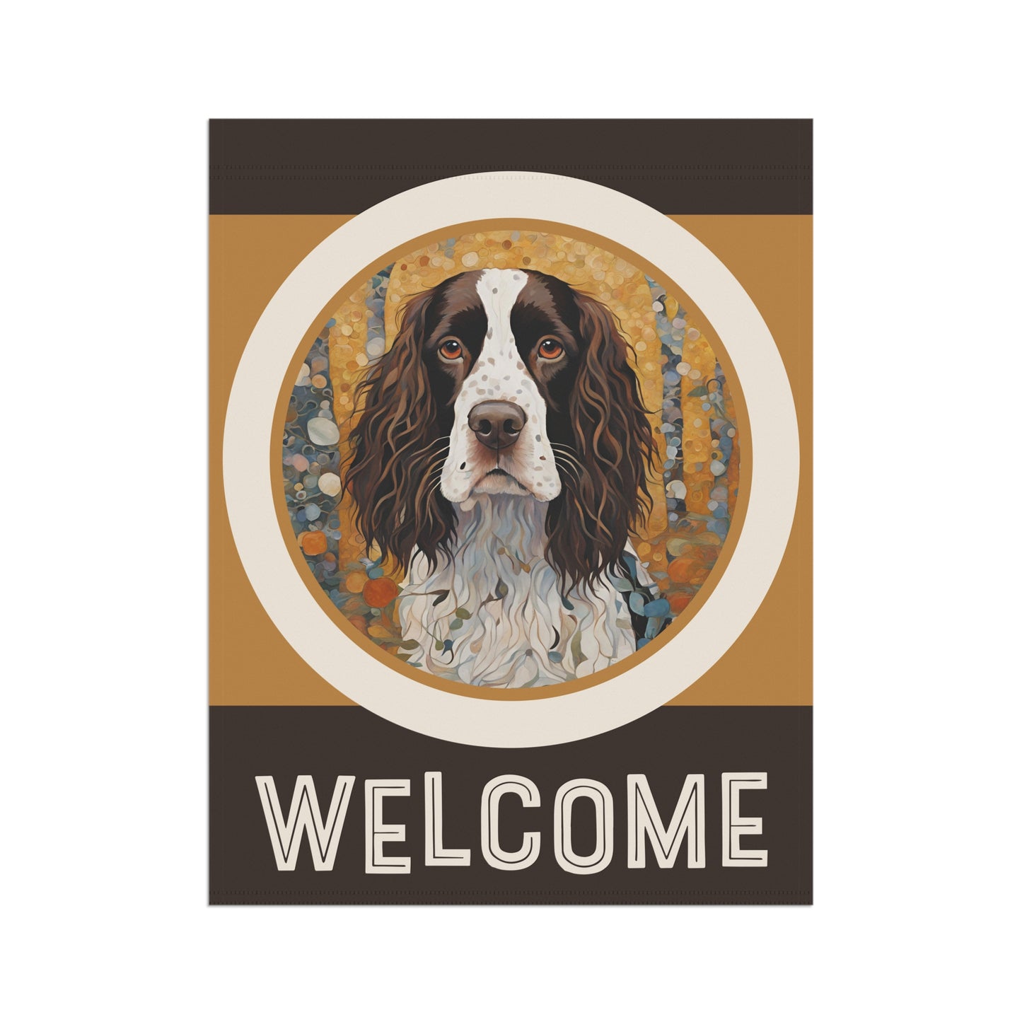 English Springer Spaniel Welcome 2-Sided Garden & House Flag/Banner