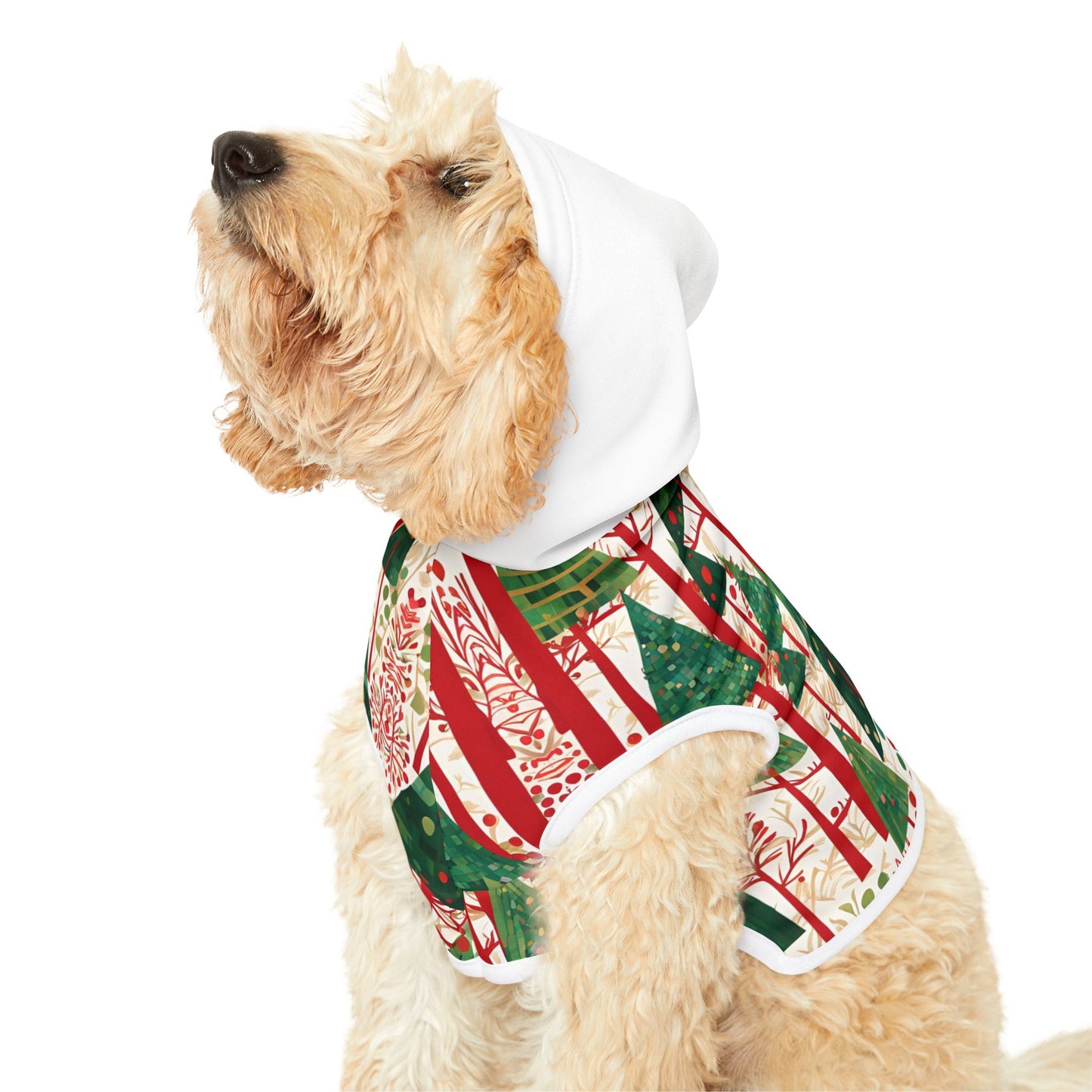 Modern Christmas Trees Pet Hoodie