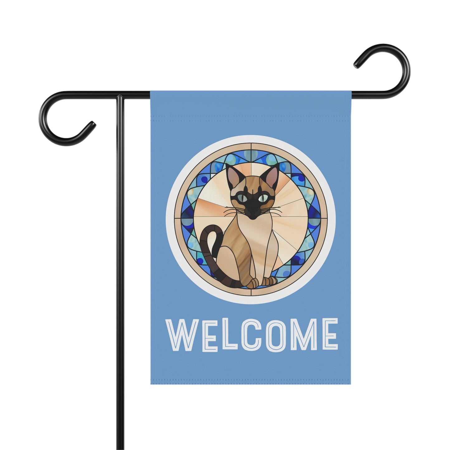 Siamese Cat Welcome 2-Sided Garden & House Flag/Banner