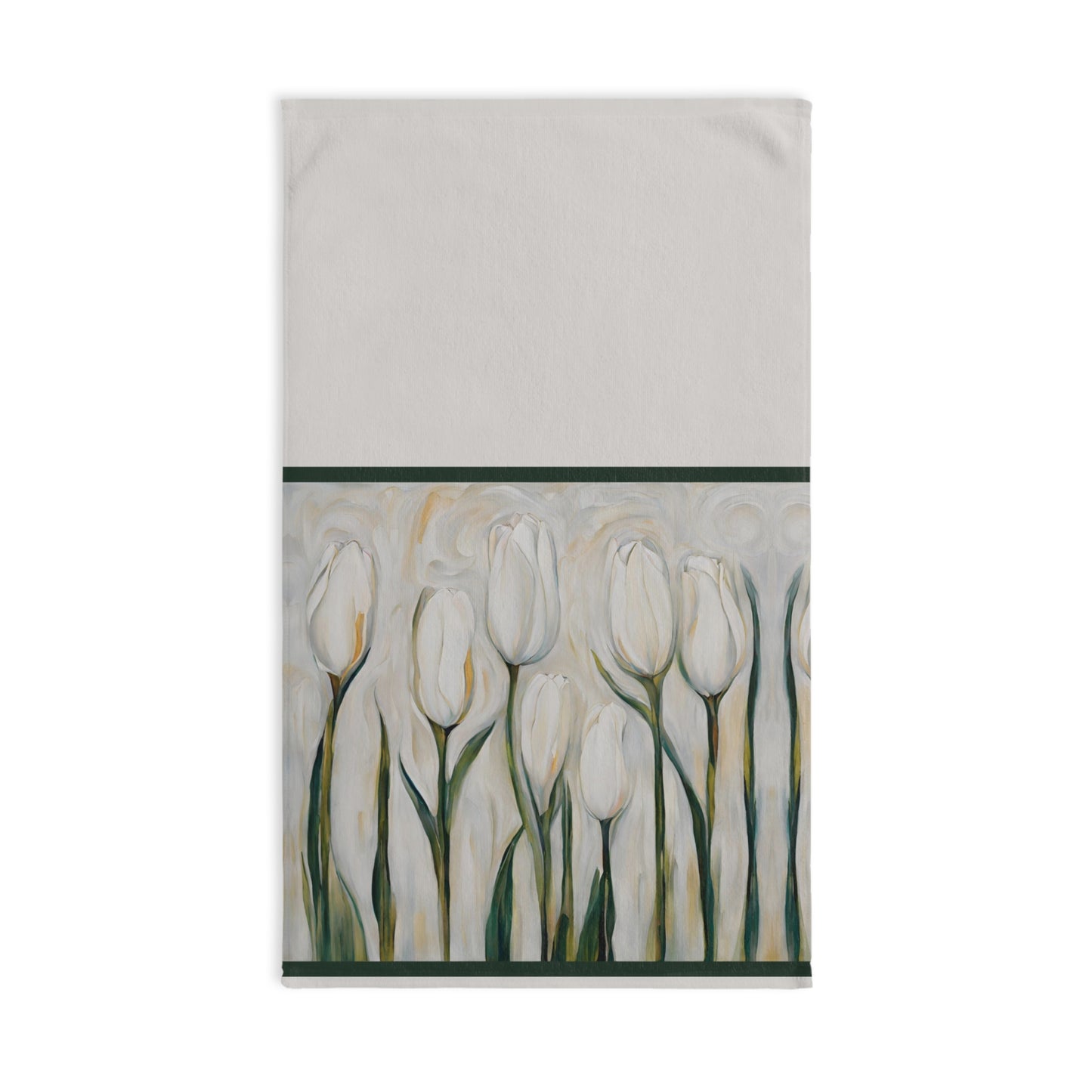 White Tulips Hand Towel