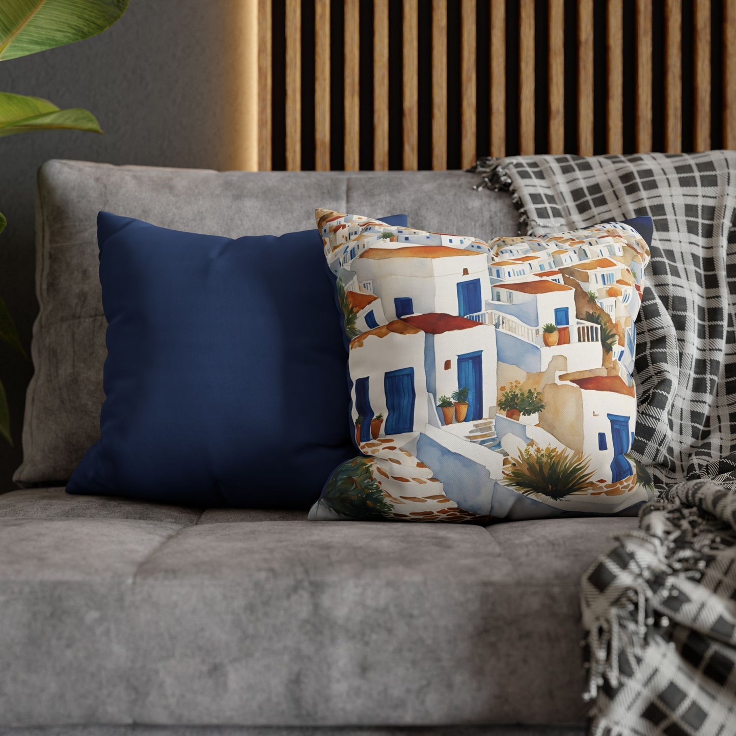 It's Greek Square Poly Canvas Pillowcase