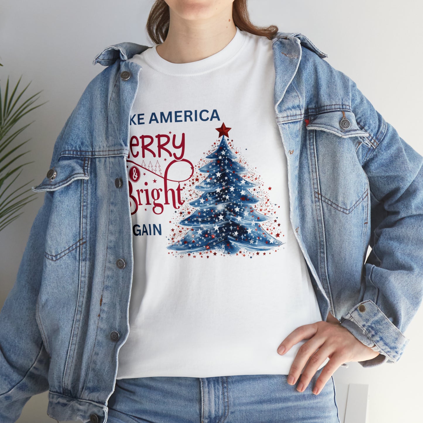 Make America Merry & Bright Again 1 Unisex Heavy Cotton Tee