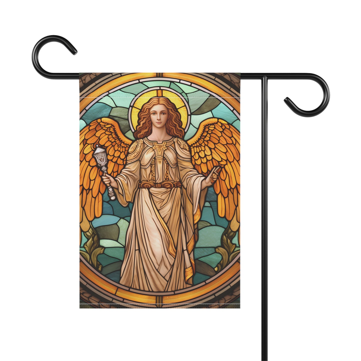 Stained Glass Angel(7) 2-Sided Garden & House Banner