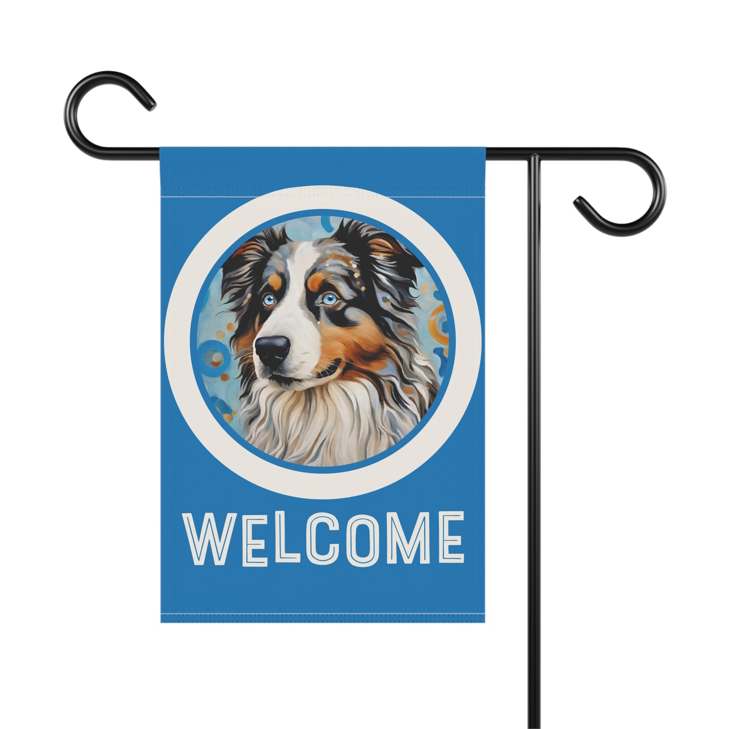 Australian Shepherd Welcome 2-Sided Garden & House Flag/Banner