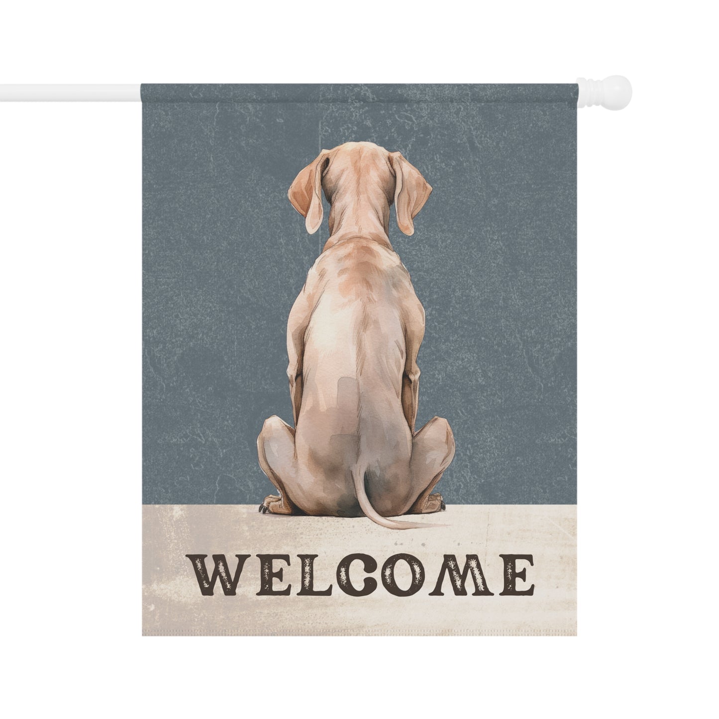 Weimaraner Welcome 2-Sided Garden & House Flag/Banner