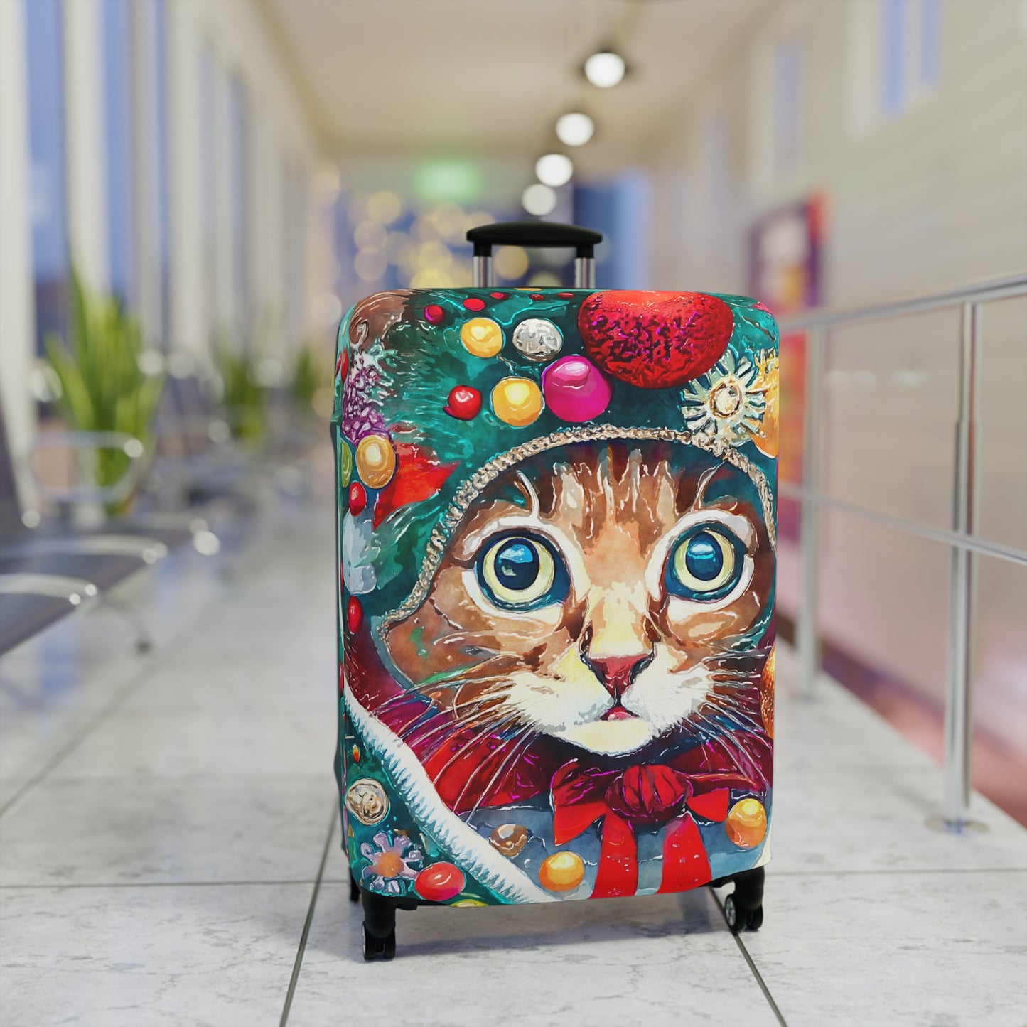 Ornament Cat Christmas Art Luggage Cover