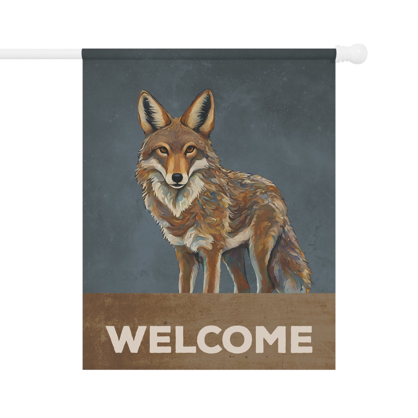 Coyote Welcome 2-Sided Garden & House Flag/Banner